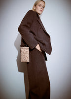 Leather And Fur Mobile Phone Case Brown