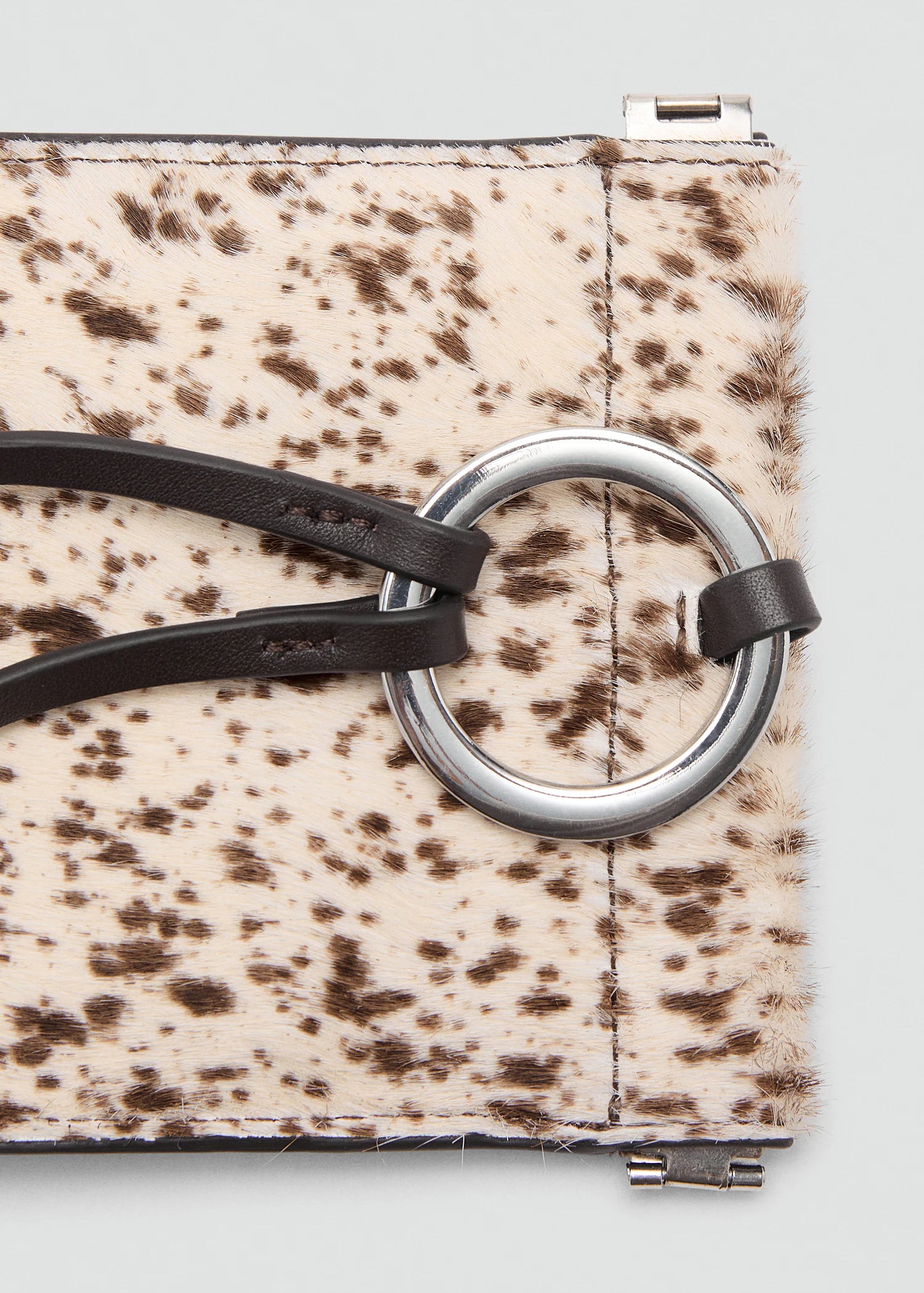 Leather And Fur Mobile Phone Case Brown