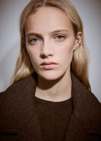 Leather And Fur Clutch Brown