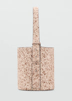 Leather And Fur Bucket Bag Brown