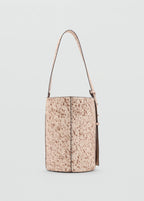 Leather And Fur Bucket Bag Brown