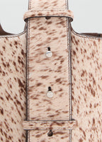 Leather And Fur Bucket Bag Brown