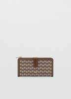 Large Wallet With Logo Print Leather