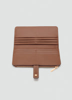 Large Wallet With Logo Print Leather