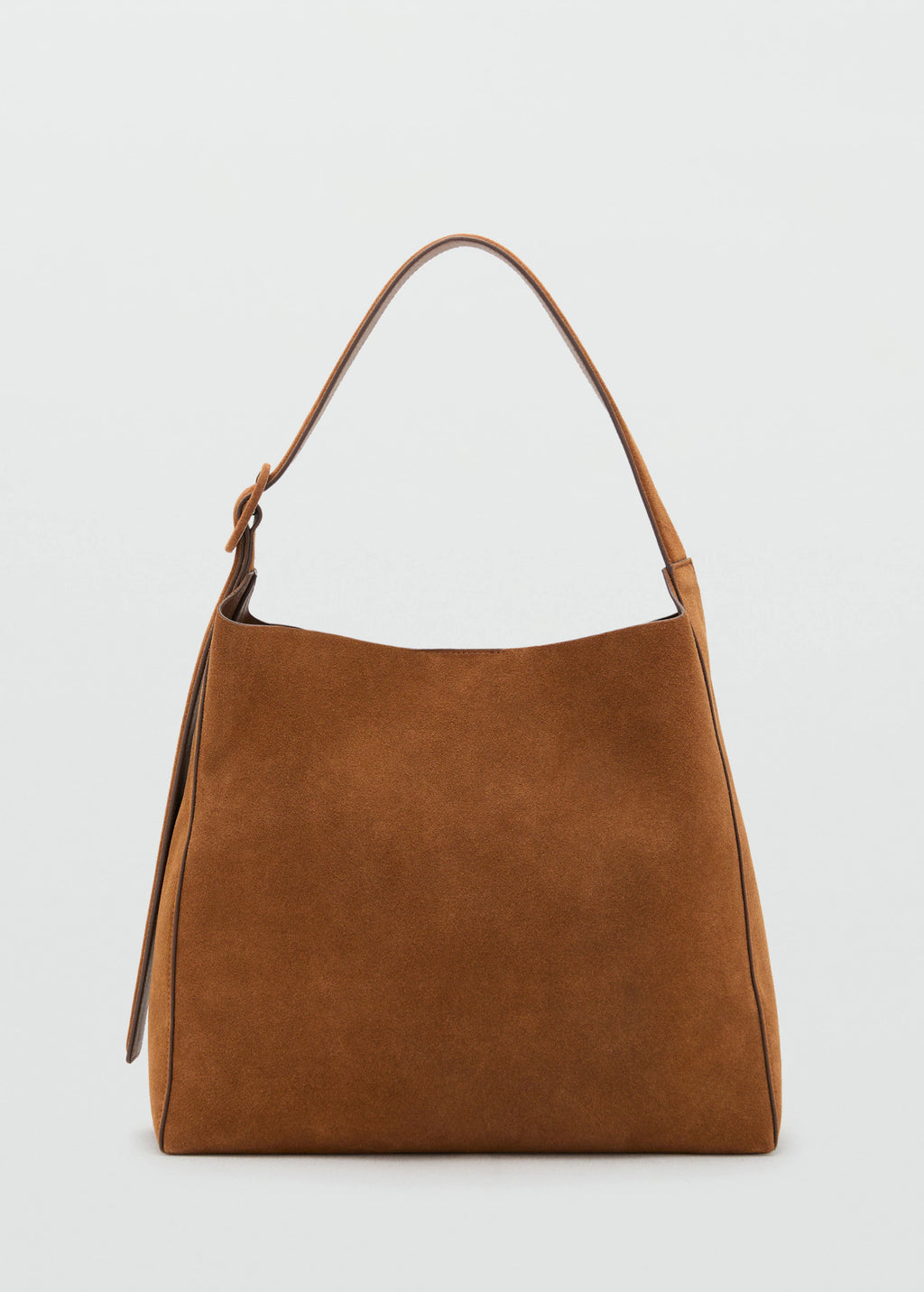 Large Suede Leather Shopper Bag Leather