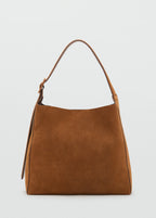 Large Suede Leather Shopper Bag Leather