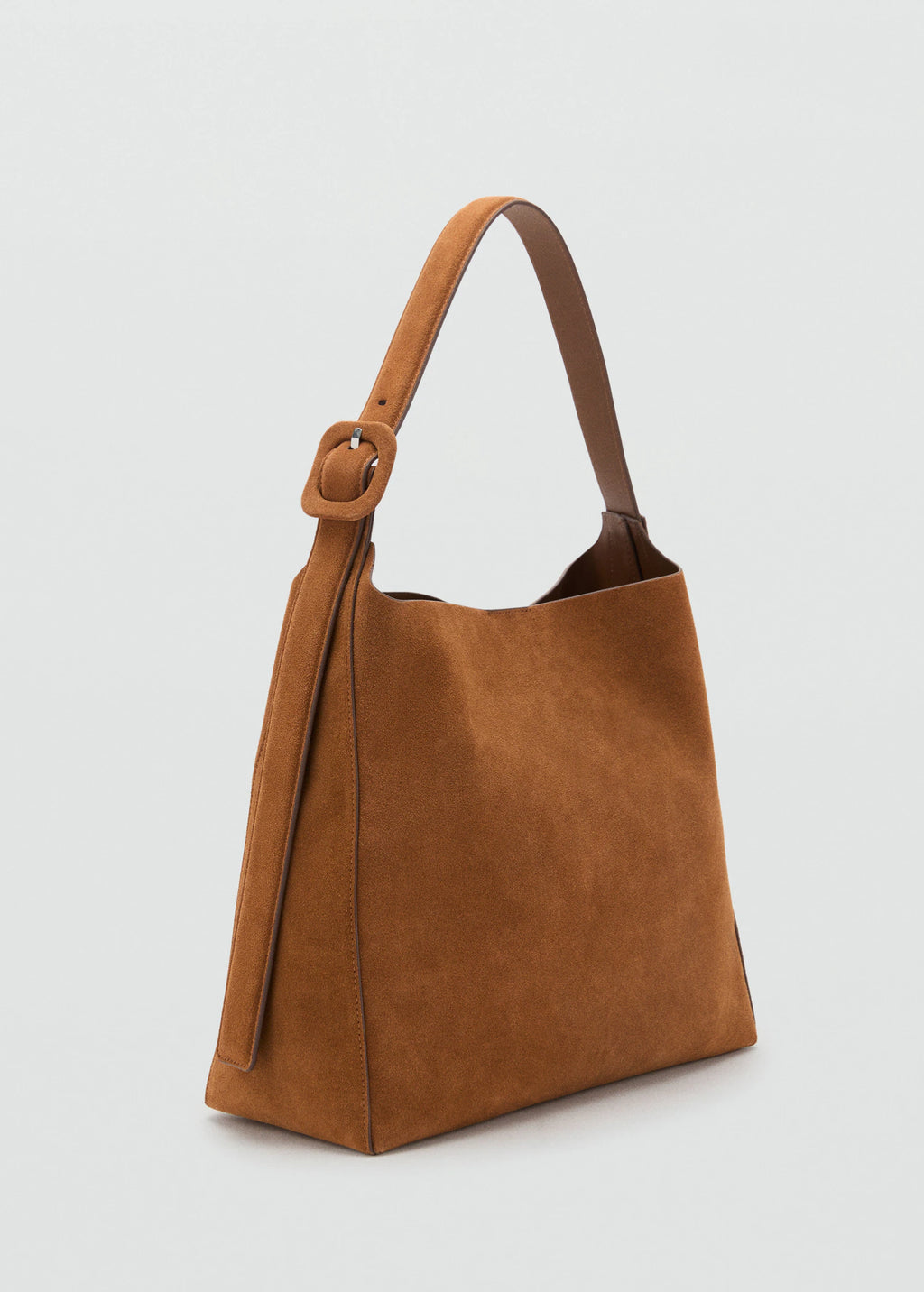 Large Suede Leather Shopper Bag Leather