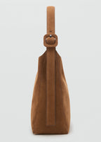 Large Suede Leather Shopper Bag Leather