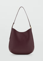 Large Oval Shoulder Bag Burgundy
