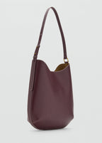 Large Oval Shoulder Bag Burgundy