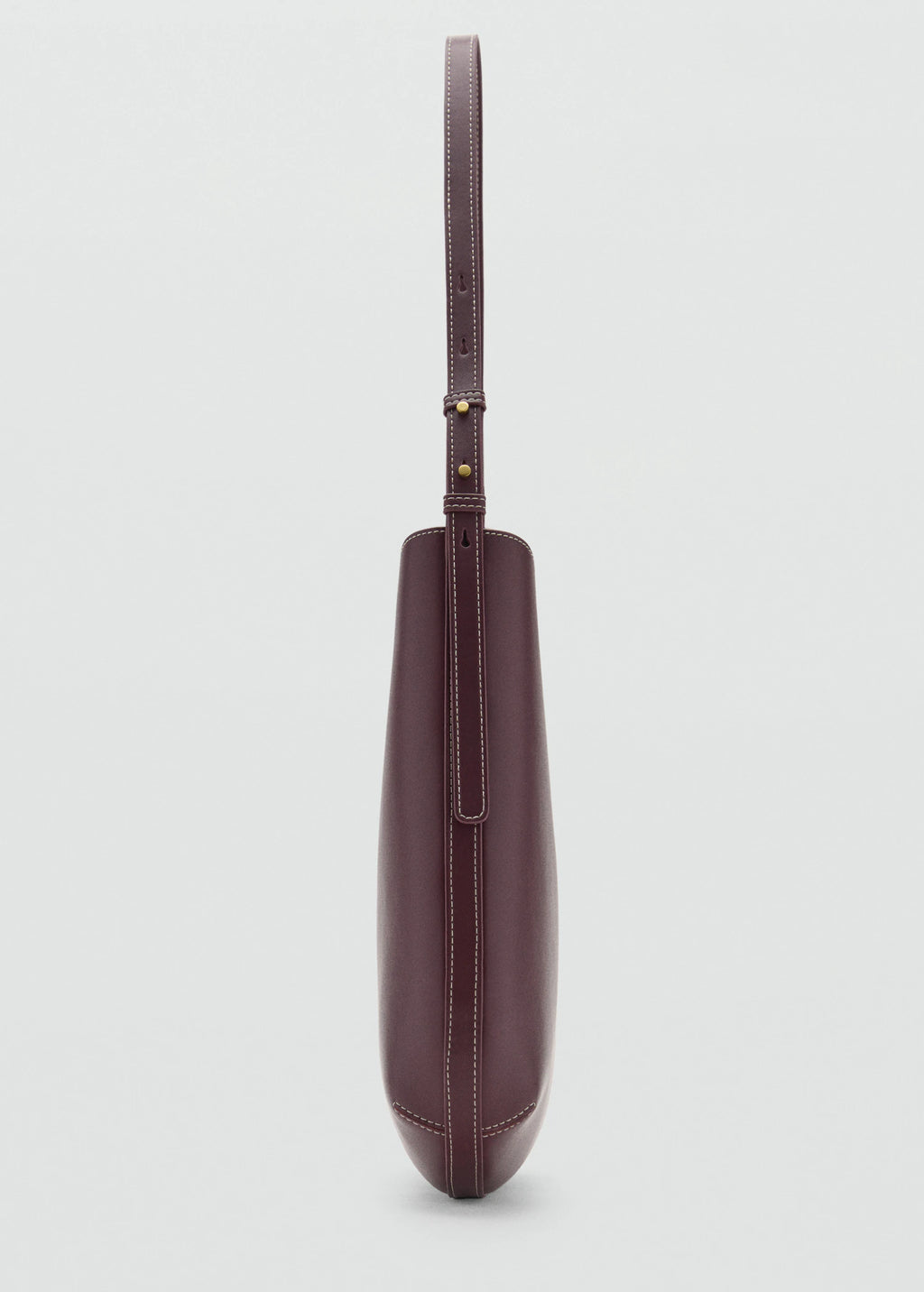 Large Oval Shoulder Bag Burgundy