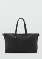 Large Nylon Shopper Bag Black