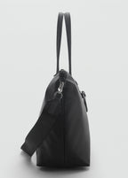 Large Nylon Shopper Bag Black