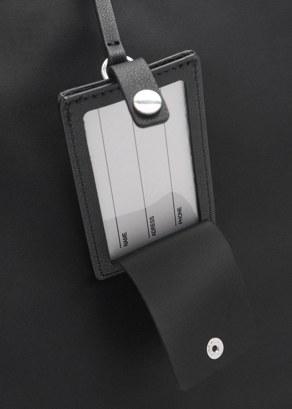 Large Nylon Shopper Bag Black