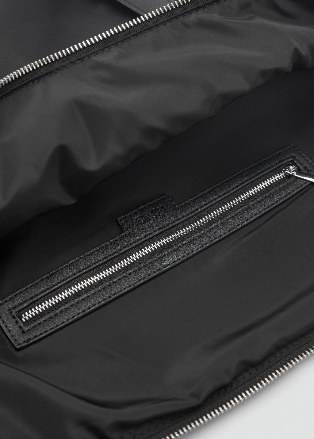 Large Nylon Shopper Bag Black