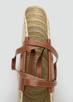 Large Natural Fibre Basket With Leather Handle Leather