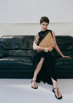 Large Natural Fibre Bag With Double Handle Chocolate