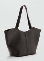 Large Leather Shoulder Bag Chocolate