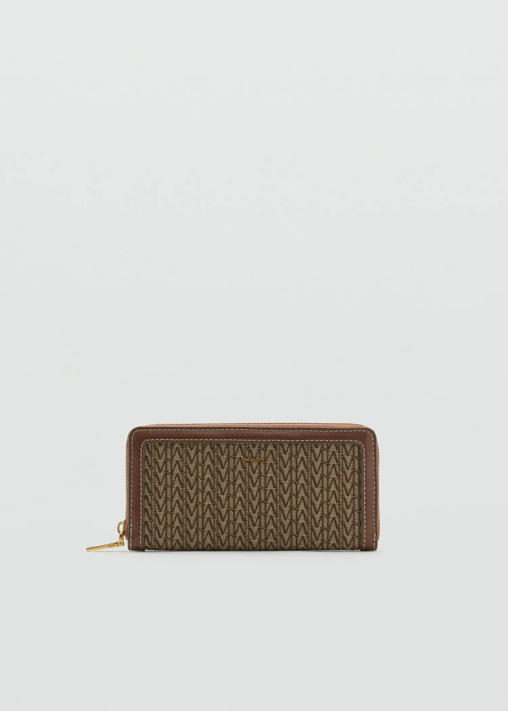 Large Jacquard Wallet With Logo Chocolate