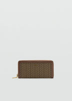 Large Jacquard Wallet With Logo Chocolate