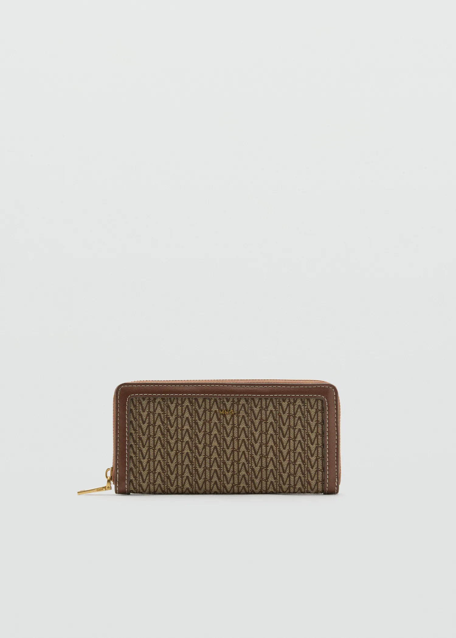 Large Jacquard Wallet With Logo Chocolate