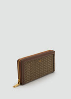 Large Jacquard Wallet With Logo Chocolate
