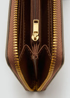 Large Jacquard Wallet With Logo Chocolate