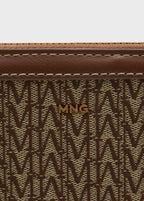 Large Jacquard Wallet With Logo Chocolate