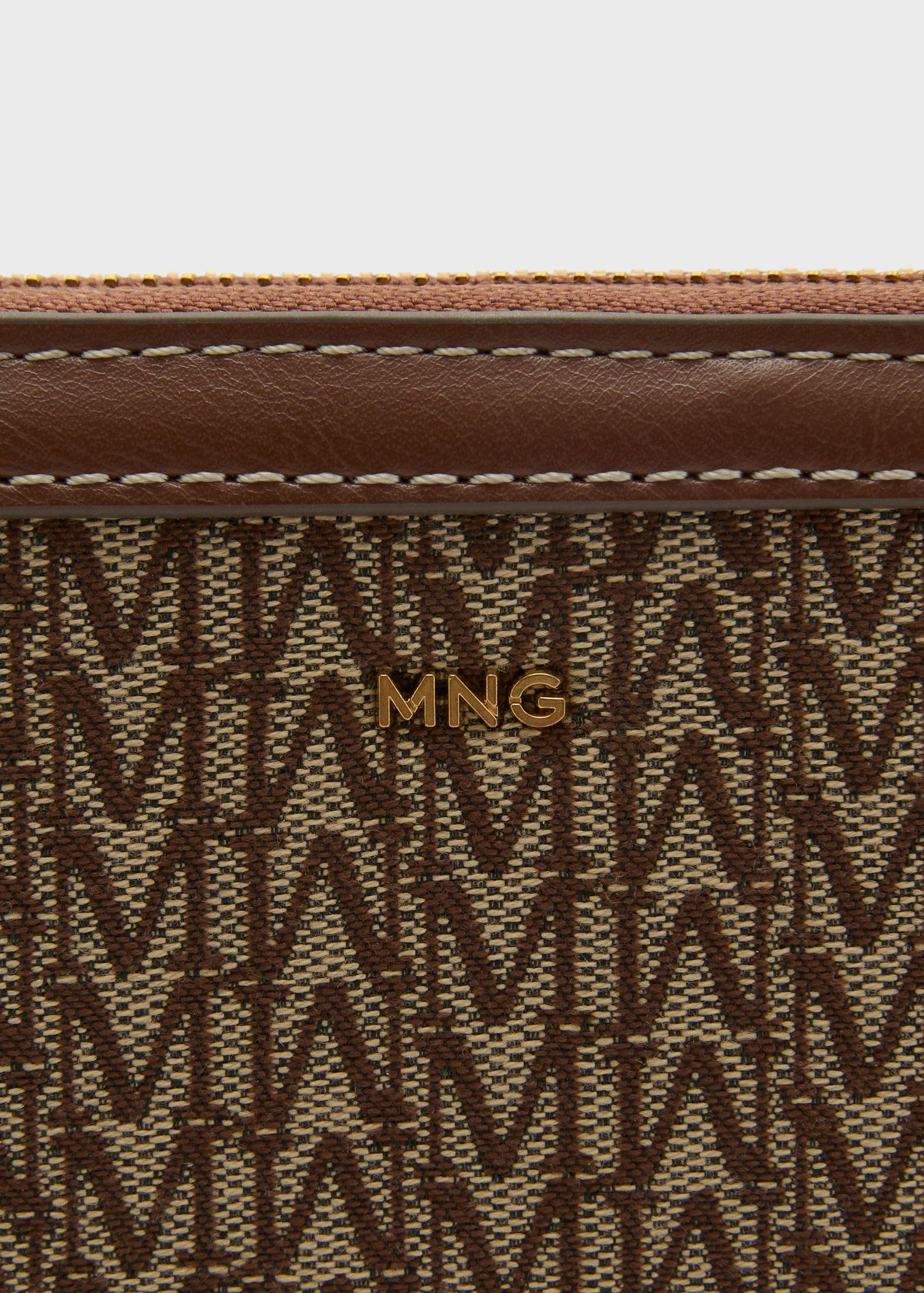 Large Jacquard Wallet With Logo Chocolate