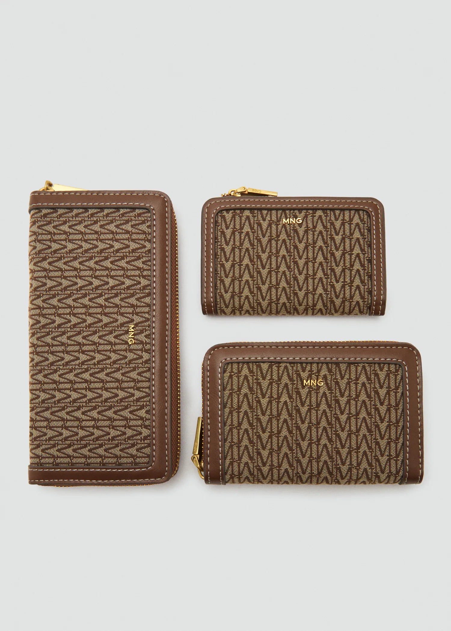 Large Jacquard Wallet With Logo Chocolate
