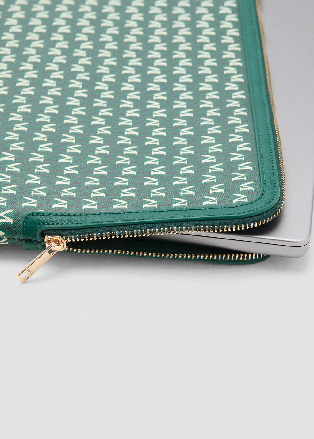 Laptop Case With Printed Logo Green