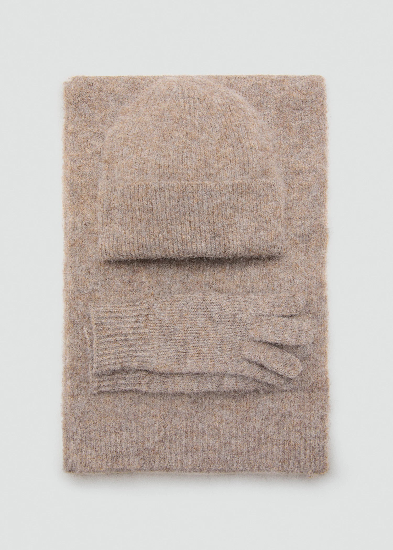 Knitted Gloves Medium Brown