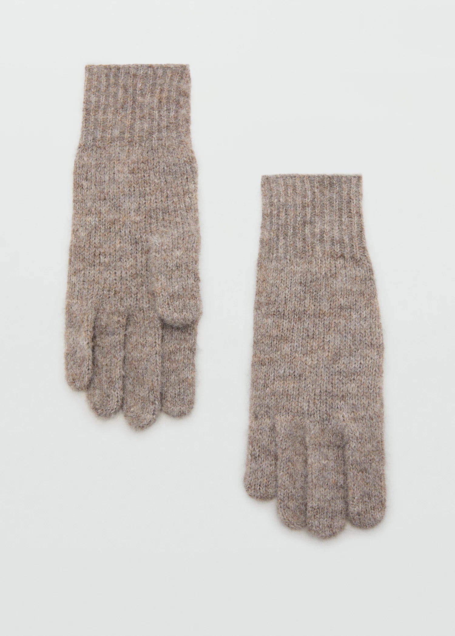 Knitted Gloves Medium Brown