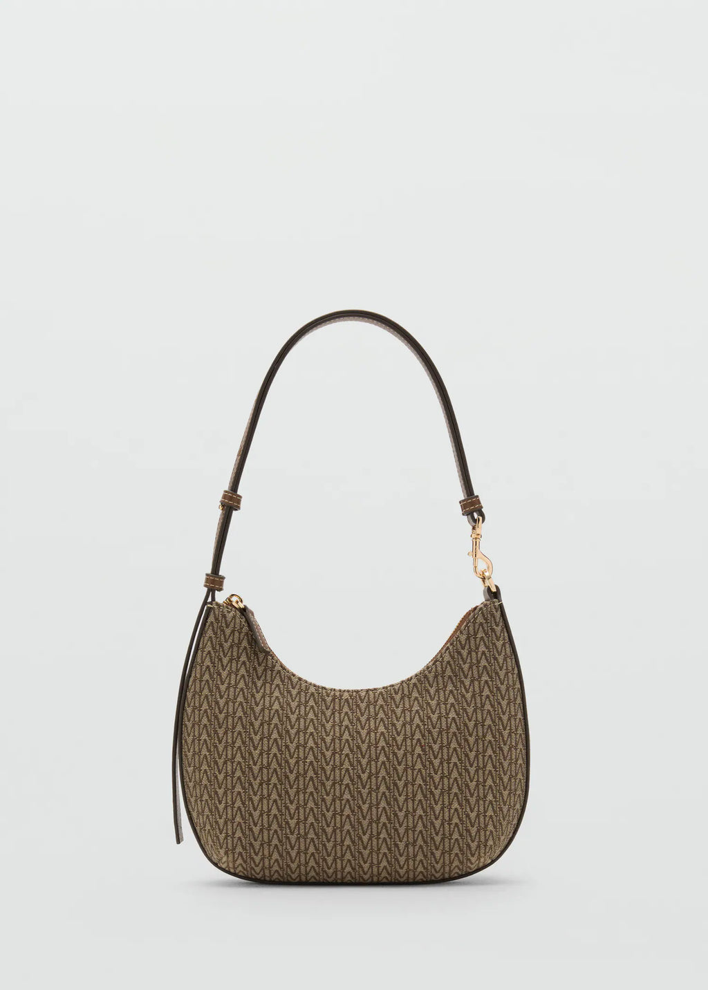 Jacquard Shoulder Bag With Logo Chocolate