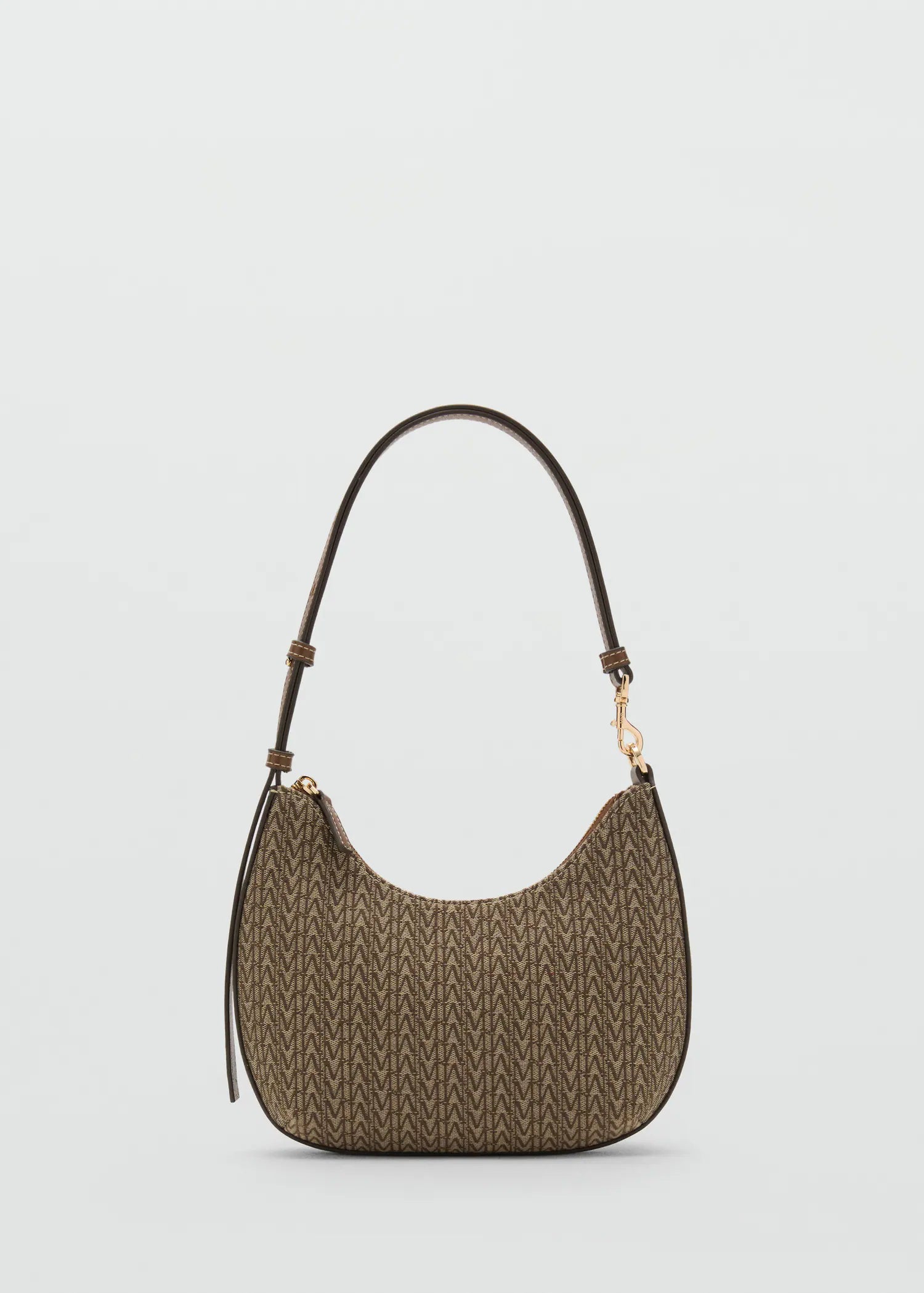 Jacquard Shoulder Bag With Logo Chocolate