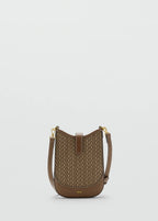 Jacquard Crossbody Mobile Phone Case With Logo Chocolate