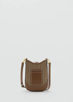 Jacquard Crossbody Mobile Phone Case With Logo Chocolate