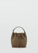 Jacquard Bucket Bag With Logo Chocolate
