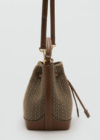 Jacquard Bucket Bag With Logo Chocolate