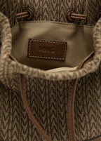 Jacquard Bucket Bag With Logo Chocolate