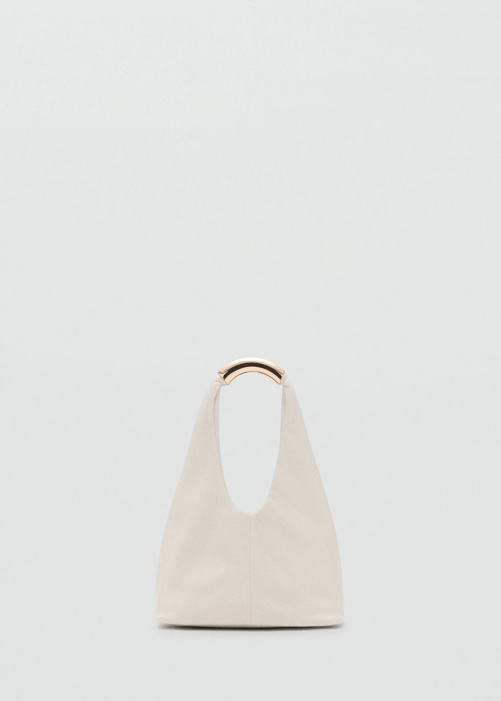 Handbag With Metal Handle Off White