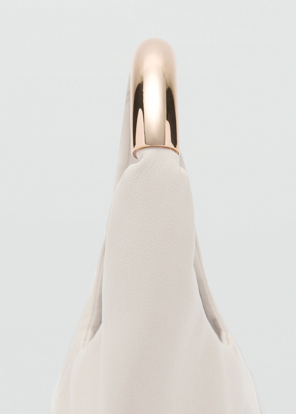 Handbag With Metal Handle Off White