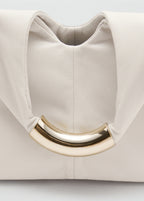 Handbag With Metal Handle Off White