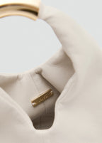 Handbag With Metal Handle Off White