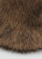 Hair Effect Bucket Hat Medium Brown