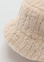 Hair Effect Bucket Hat Ecru