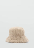 Hair Effect Bucket Hat Ecru