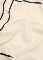 Geometric Printed Foulard Ecru