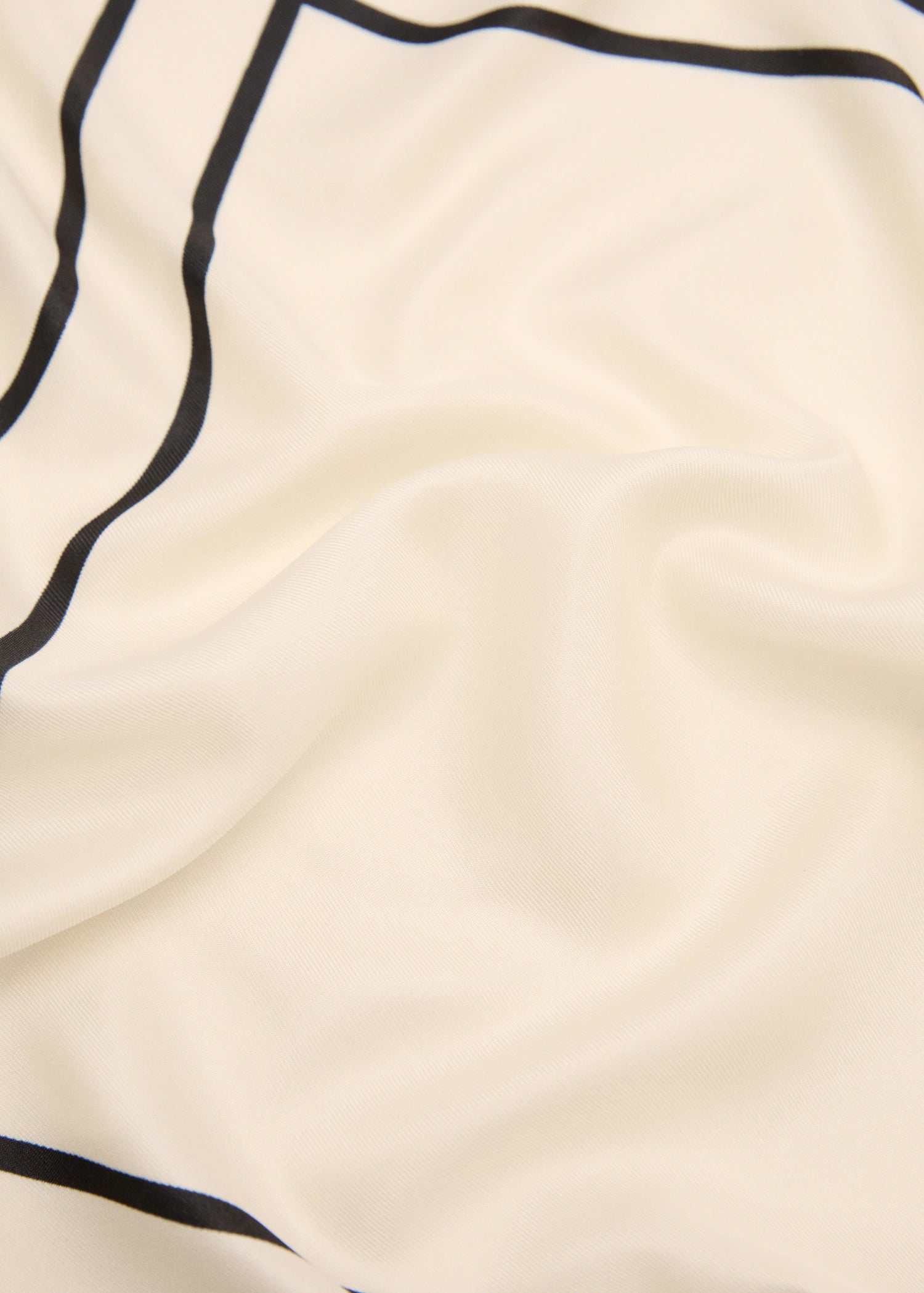 Geometric Printed Foulard Ecru