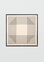 Geometric Printed Foulard Ecru
